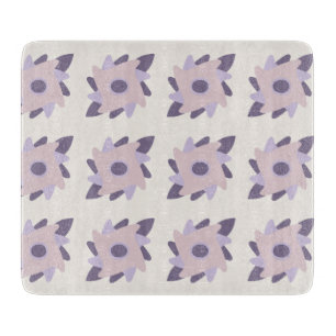 Purple Pastel Decorative Tile Pattern Cutting Board