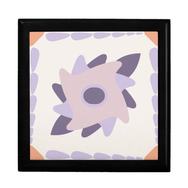 Purple Pastel Decorative Tile Pattern Gift Box (Front)