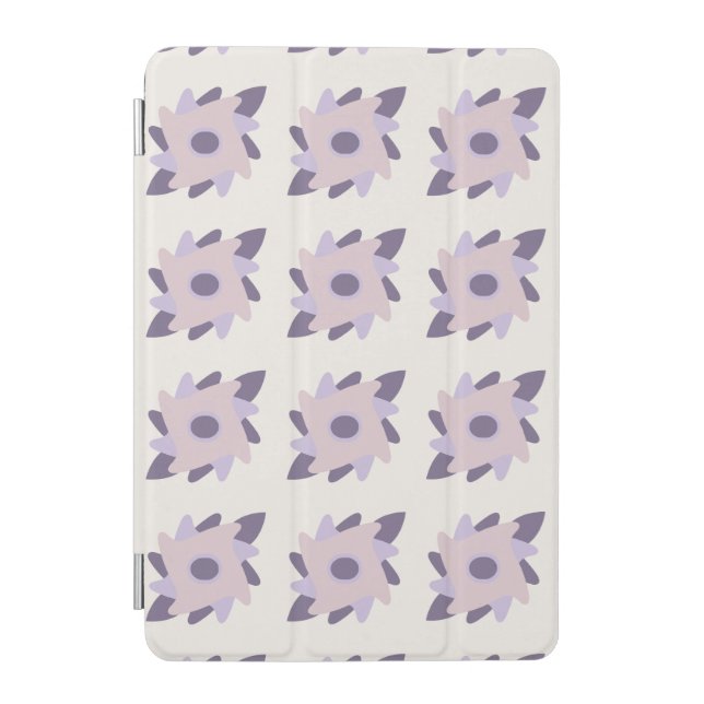 Purple Pastel Decorative Tile Pattern iPad Mini Cover (Front)