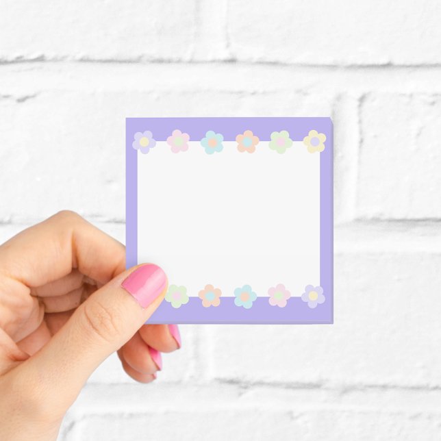 Purple Pastel Flower Sticky Notes (Creator Uploaded)