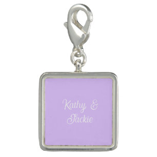 Purple pastel retro couple wedding name stylish na charm