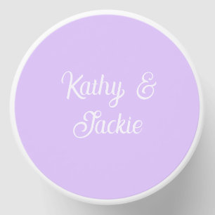 Purple pastel retro couple wedding name stylish na mini candle favors
