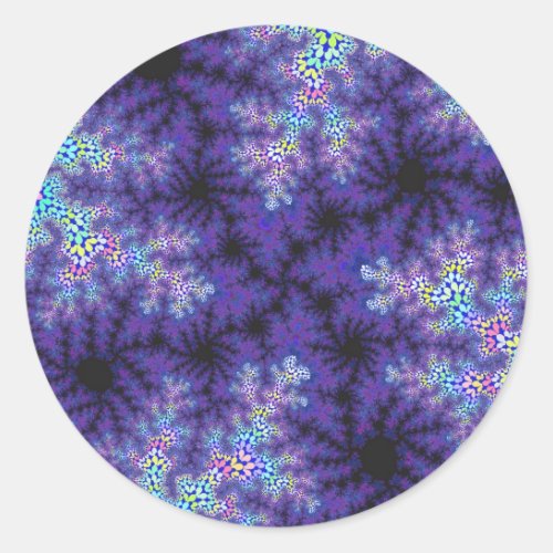 Purple Pastel Speckle Classic Round Sticker