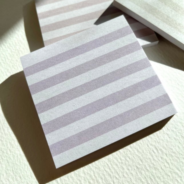 Purple Pastel Stripe Notes (Soft purple tone-on-tone stripes make a subtle statement.)