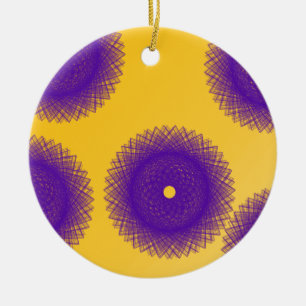 purple patches ceramic ornament