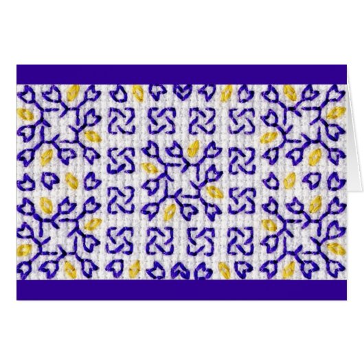 Purple patchwork card 1 (Front Horizontal)