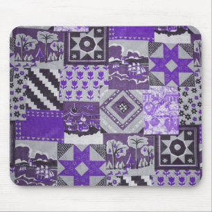 Purple Patchwork Mousepad
