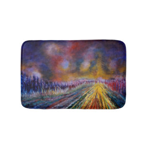 Purple Path Bathroom Mat