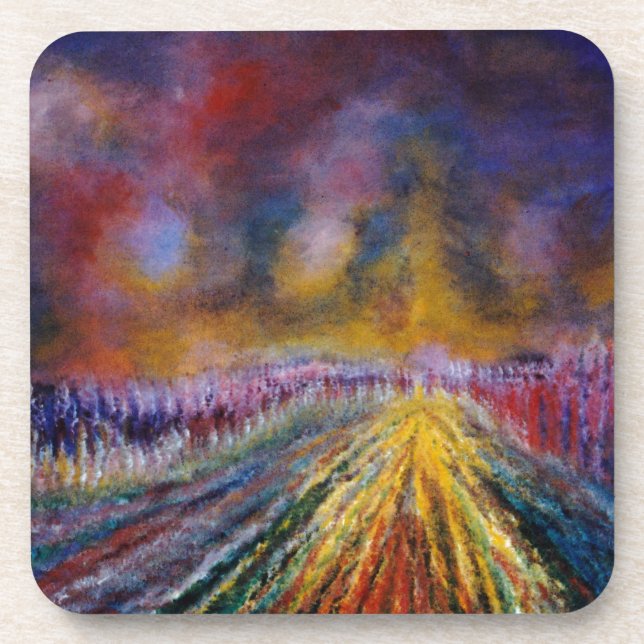 Purple Path Beverage Coaster (Front)