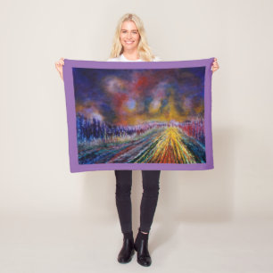 Purple Path Fleece Blanket