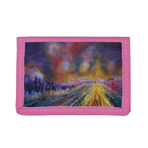 Purple Path Trifold Wallet