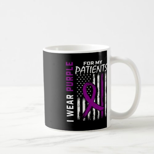 Purple Patients Pancreatic Cancer Awareness USA Fl Coffee Mug