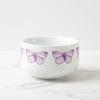 Purple Patina: Butterflies Soup Mug