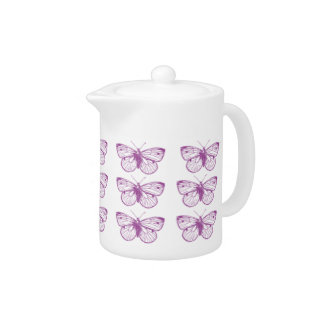 Purple Patina: Butterflies Teapot