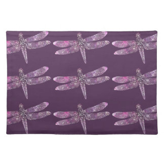 Purple Patina: Dragonflies Placemat