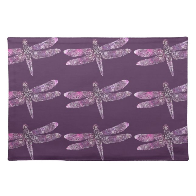 Purple Patina: Dragonflies Placemat (Front)