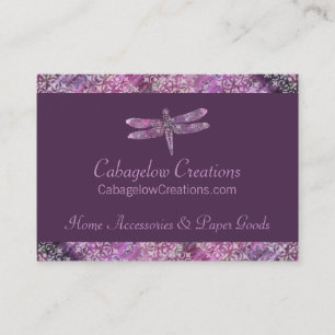 Purple Patina: Dragonfly Business Card