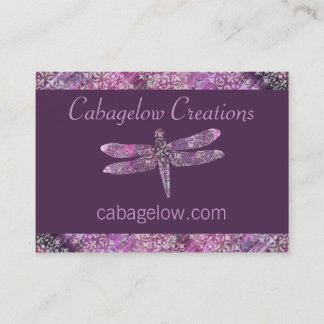 Purple Patina: Dragonfly Business Card