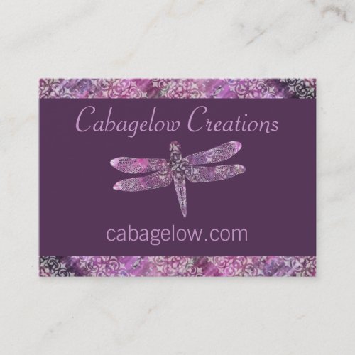 Purple Patina: Dragonfly Business Card