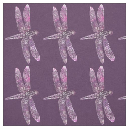 Purple Patina: Dragonfly Fabric