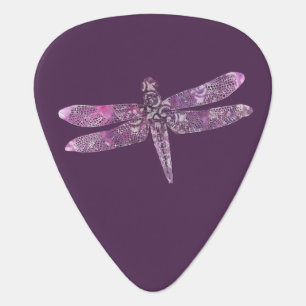 Purple Patina: Dragonfly Guitar Pick