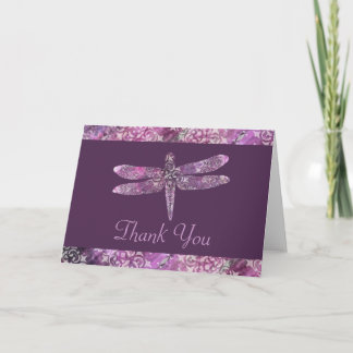 Purple Patina: Dragonfly Thank You Card