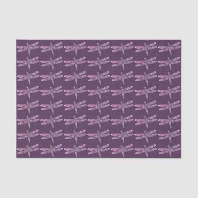 Purple Patina: Dragonfly Tissue Paper (Front)