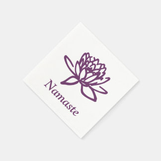 Purple Patina: Lotus Paper Napkins