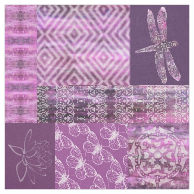 Purple Patina: Mosaic Fabric (Swatch)