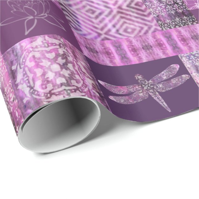 Purple Patina: Mosaic Wrapping Paper (Roll Corner)