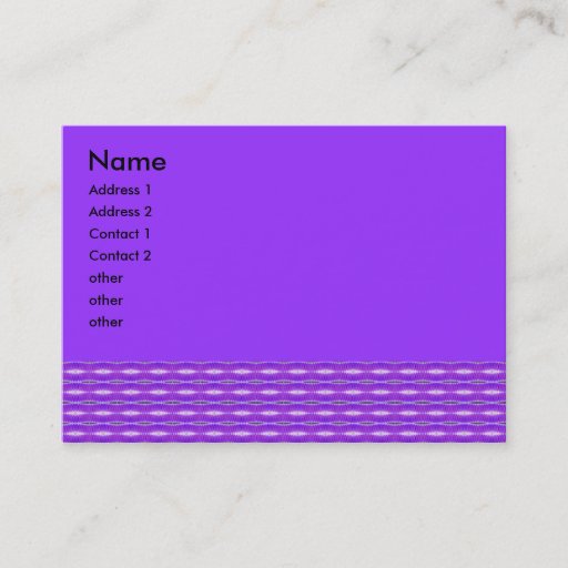 Customizable purple pattern business card