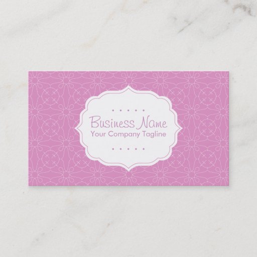 Customizable Purple Pattern Business Card