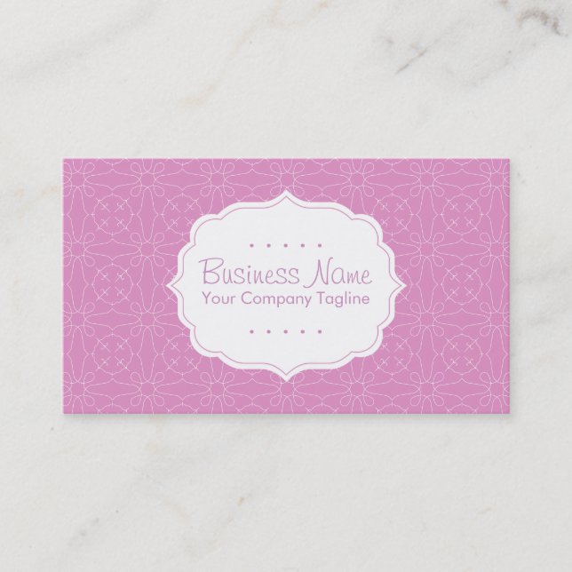 Purple Pattern Business Card (Front)