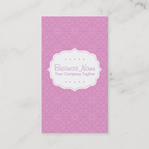 Customizable Purple Pattern Business Card