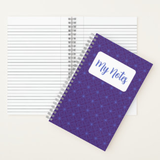 Purple Pattern Design Spiral Notebook