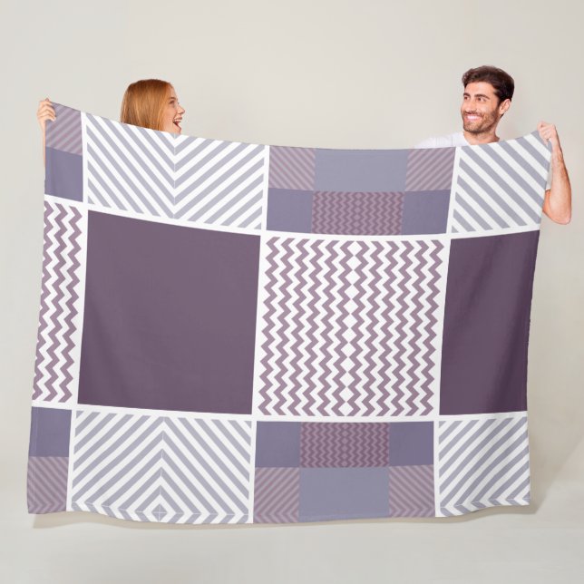 Purple Pattern Fleece Blanket (In Situ)