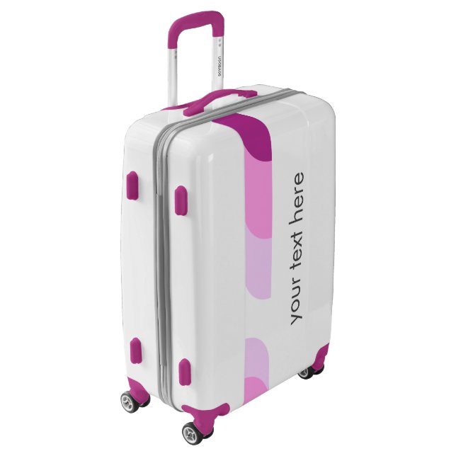 Purple Pattern Geometric Custom Luggage (Rotated Left)