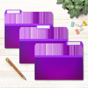 Purple Pattern Party Custom Design File Folder