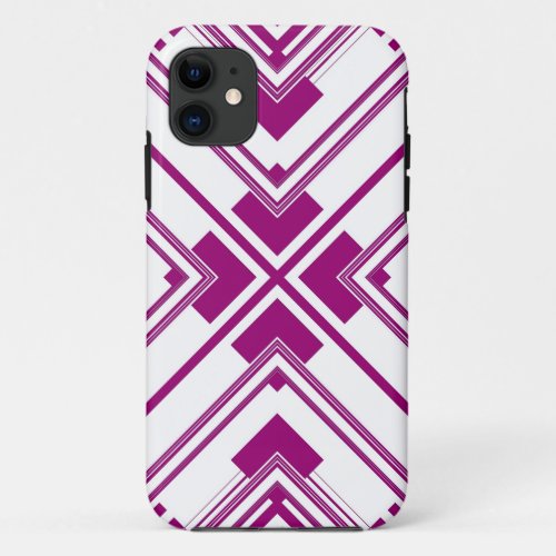 Purple Pattern Retro Art Design iPhone 11 Case