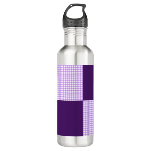 Purple pattern stainless steel water bottle