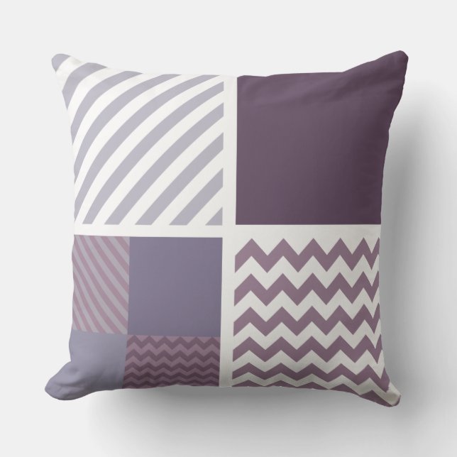 Purple Pattern Throw Pillow (Front)