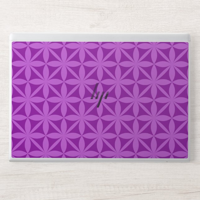 Purple pattern wallpaper seamless HP laptop skin (Front)