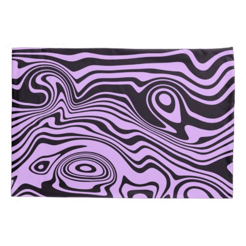 Purple Pattern Waves Pillow Case _ Choose Colors