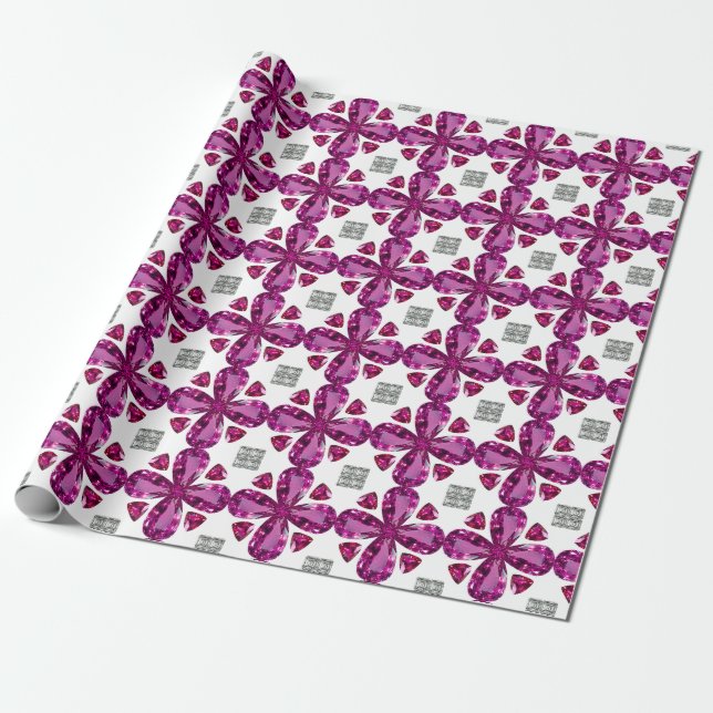 Purple Pattern Wrapping Paper (Unrolled)