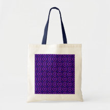 Purple Patterned Tote Bag