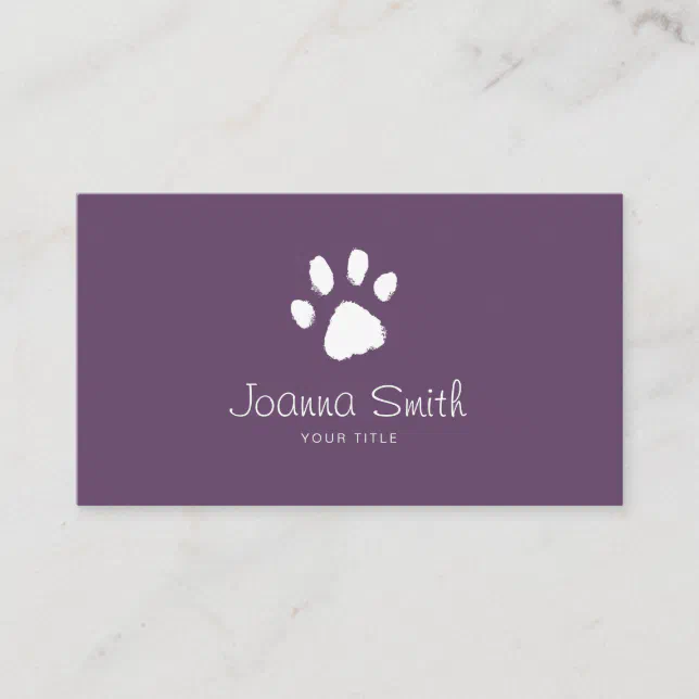 Purple Paw Dog Walking Pet Sitting Vet Appointment Zazzle