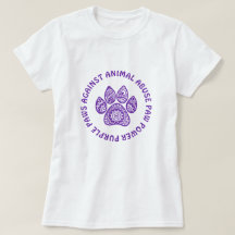 Purple Paw For Animal Abuse Awareness Personalized