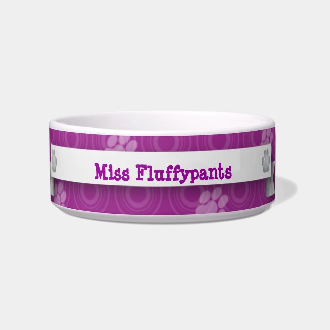 Purple Paw Print Bowl (Front)