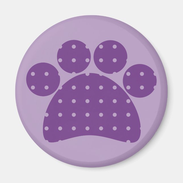 Purple Paw Print Magnets (Front)
