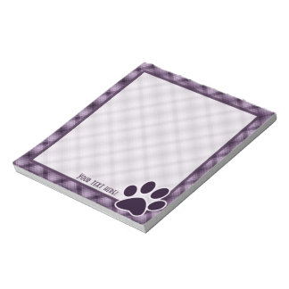 Purple Paw Print Notepad